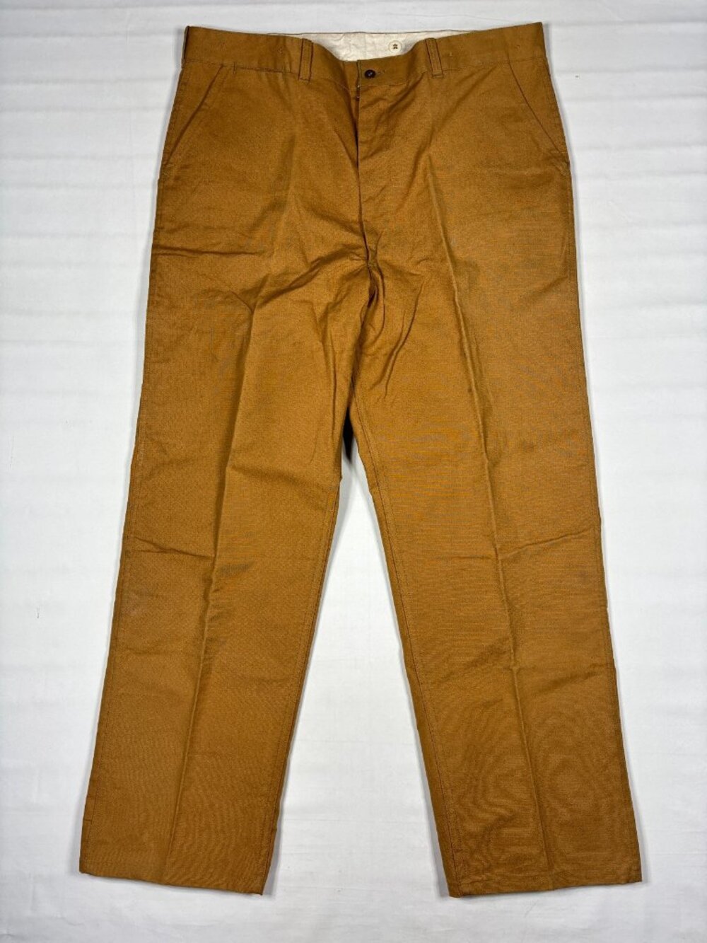 VTG 50s 60s Duck Canvas Work Wear Hunting Pants w/ Suspender Button Mens 40x32